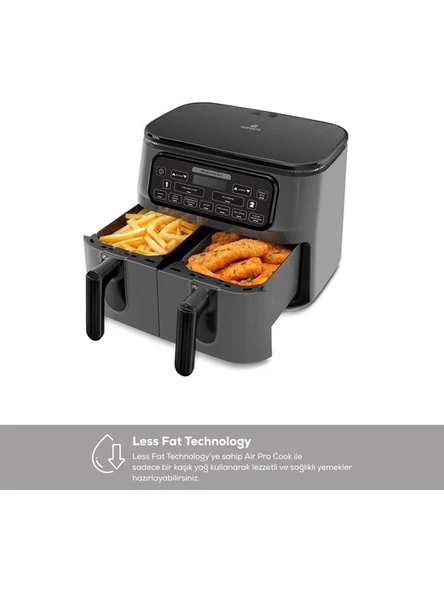 Karaca Air Pro Cook Duo Tandır Xxxl 4+4 Litre Airfryer Rosegold 8 Kişilik - 7