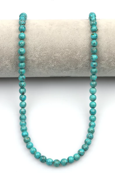 Orijinal Turkuaz  Doğaltaş Dizi 6 mm Küre Kesim - Resim 2