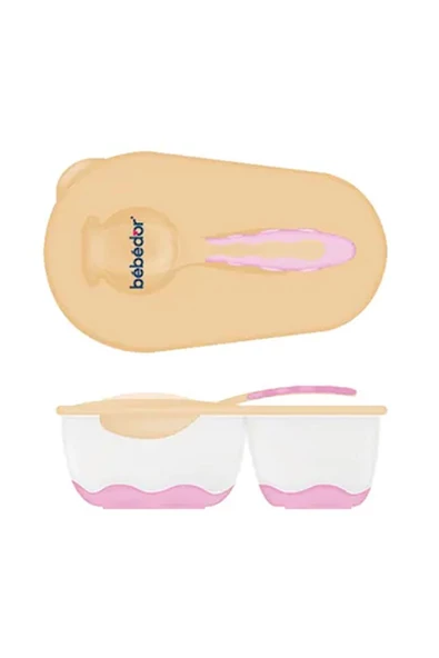 Bebedor 2 Bölmeli Tabak Ve Kaşık Seti 6 Ay Sarı