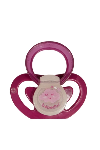 Bebedor Gece Serisi Karanlıkta Parlayan Silikon Damaklı Emzik 6-18ay Bordo 182