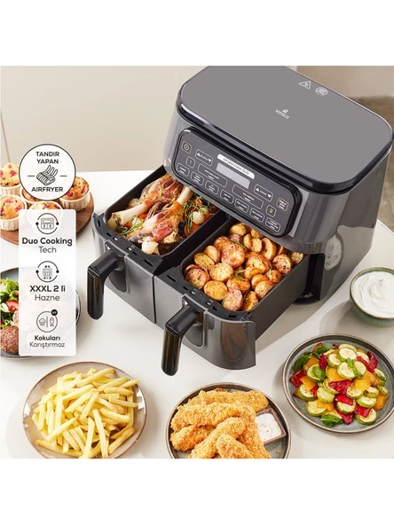 Karaca Air Pro Cook Duo Tandır Xxxl 4+4 Litre Airfryer Rosegold 8 Kişilik - 3