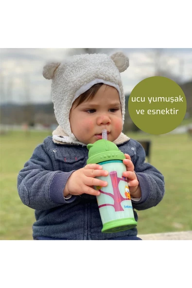 Bebedor Karanlıkta Parlayan Pipetli Alıştırma Bardağı 240 ml ( 1 ADET ) - 5