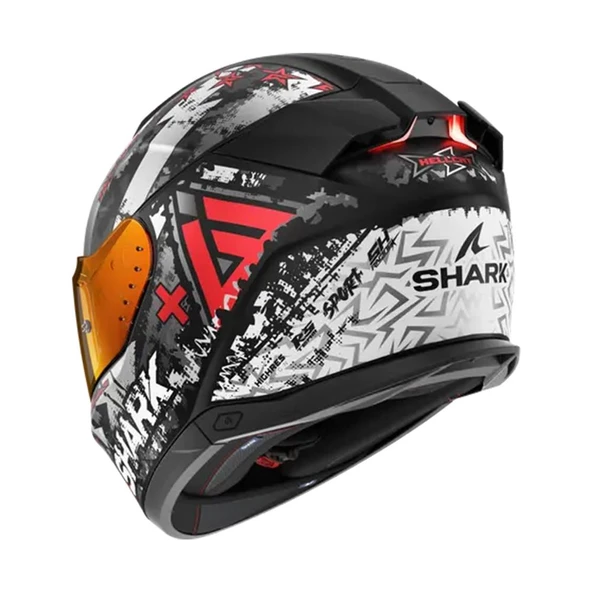 SHARK SKWAL i3 HELLCAT MAT SİYAH GRİ KIRMIZI KAPALI KASK - 2