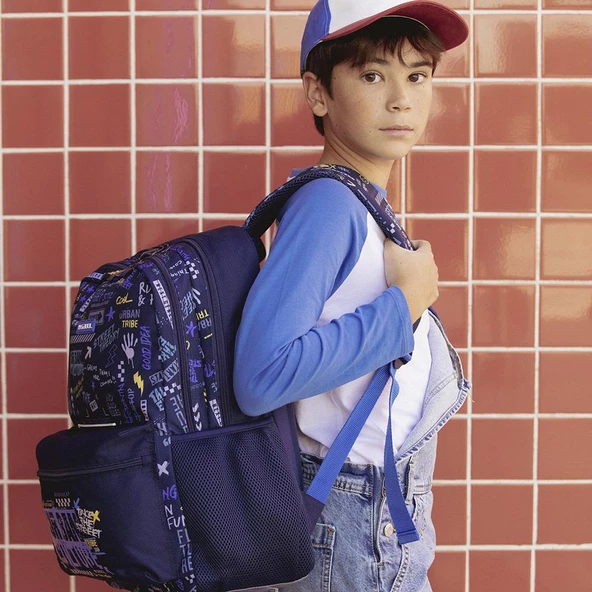 Gabol Okul Sırt Çantası Skull Mavi GB.235053 - Resim 5