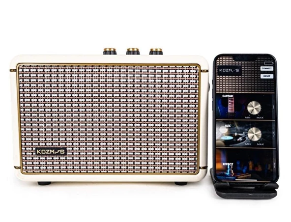 KOZMOS Blaze-30CR Taşınabilir Şarjlı Elektro Gitar Amfisi (Krem) - 2