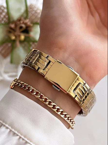 Ferrucci Kadın Kol Saati+Bileklik Özel Seri Çelik Kordon Kararma Renk Atma Yapmaz VS.BLKT.0076 - Resim 3