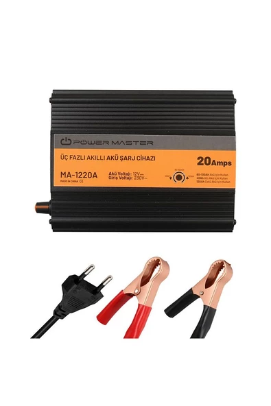 Ma-1220a 12 Volt - 20 Amper Akıllı Kuru - Asit - Jel Akü Şarj Cihazı