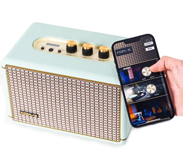 KOZMOS Blaze-30LG Taşınabilir Şarjlı Elektro Gitar Amfisi (Yeşil) - 2