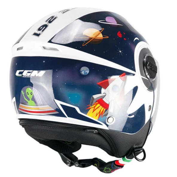 CGM 261S MINI SPACE ÇOCUK KASKI Lacivert-Beyaz YL - 2