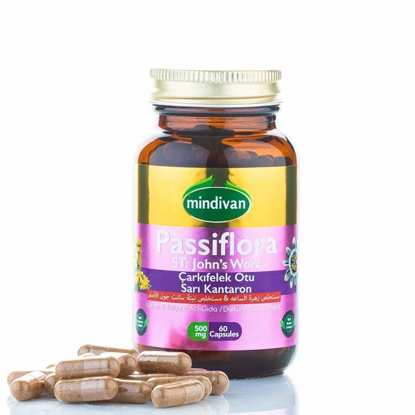 Çarkıfelek Otu & Kantaron Ekstreli 500 Mg 60 Kapsül