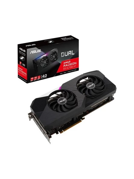 ASUS RADEON DUAL RX 6700 XT 12GB 192bit GDDR6 2581MHz OC HDMI 3xDP (DUAL-RX6700XT-12G) EKRAN KARTI