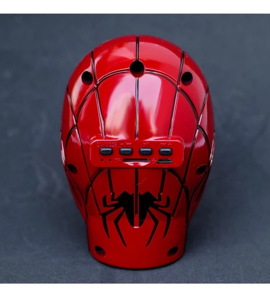 Spiderman Örümcek Adam Kablosuz Bluetooth Hoparlör Stereo Hoparlör LED Işık - 2