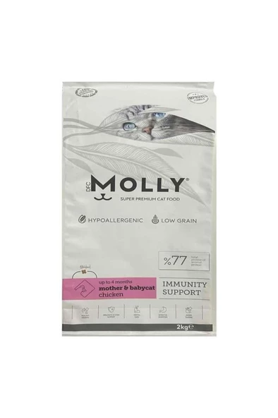 Molly Tavuklu Yavru ve Anne Kedi Maması 2 kg