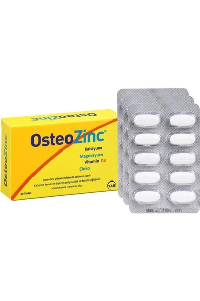 Osteozinc Takviye Edici Gıda 30 Tablet