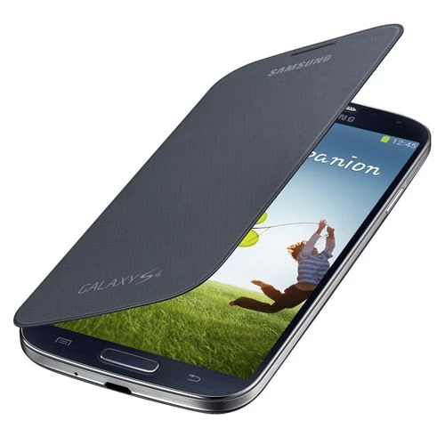 Galaxy S4 i9500 ile Uyumlu Flip Cover Kılıf Siyah EF-FI950BBEGWW