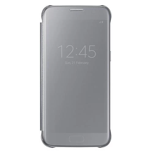 Galaxy S7 ile Uyumlu Clear View Cover Kılıf Gümüş EF-ZG930CSEGWW - Resim 2