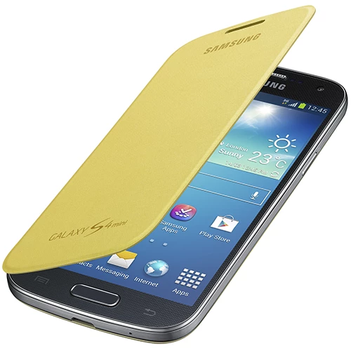 Galaxy S4 Mini ile Uyumlu Flip Cover Kılıf Sarı EF-FI919BYEGWW - 1