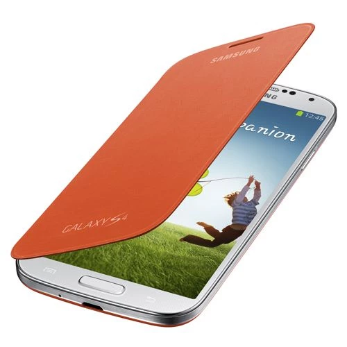 Galaxy S4 ile Uyumlu Flip Cover Kılıf Turuncu EF-FI950BOEGWW (Out) - 2