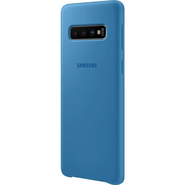 Galaxy S10 ile Uyumlu Kılıf Silicone Cover Mavi EF-PG973TLEGWW - Resim 3