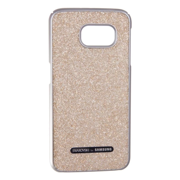 Galaxy S6 ile Uyumlu Zirkon Arka Kapak Gold - 1