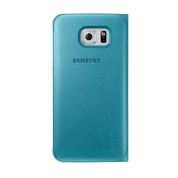 Galaxy S6 ile Uyumlu S View Cover (Deri Görünümlü) Mavi EF-CG920PLEGWW - 2