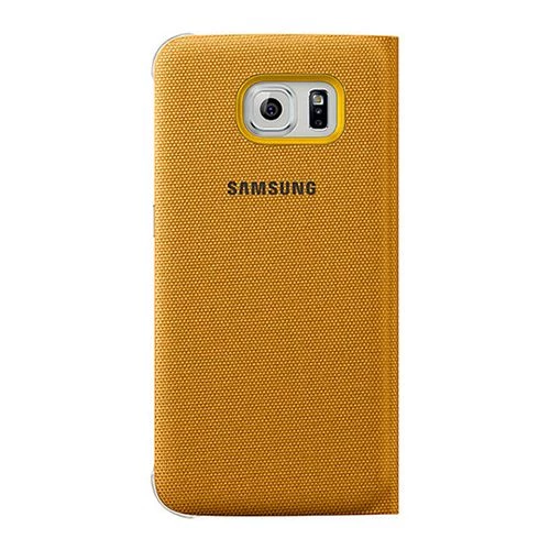 Galaxy S6 ile Uyumlu S View Cover (Tekstil) Sarı EF-CG920BYEGWW - 2