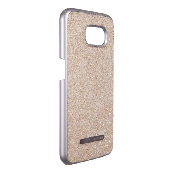 Galaxy S6 ile Uyumlu Zirkon Arka Kapak Gold - 2