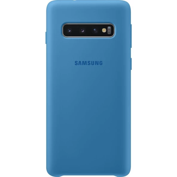 Galaxy S10 ile Uyumlu Kılıf Silicone Cover Mavi EF-PG973TLEGWW