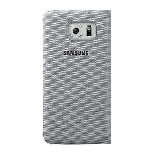 Galaxy S6 ile Uyumlu S View Cover (Tekstil) Gri EF-CG920BSEGWW - 2