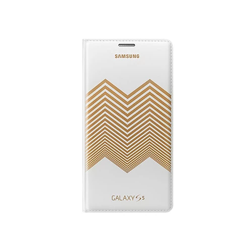 Galaxy S5 ile Uyumlu Nicholas Kırkwood Flip Wallet Kılıf Altın Desenli EF-WG900RLEGWW - 2