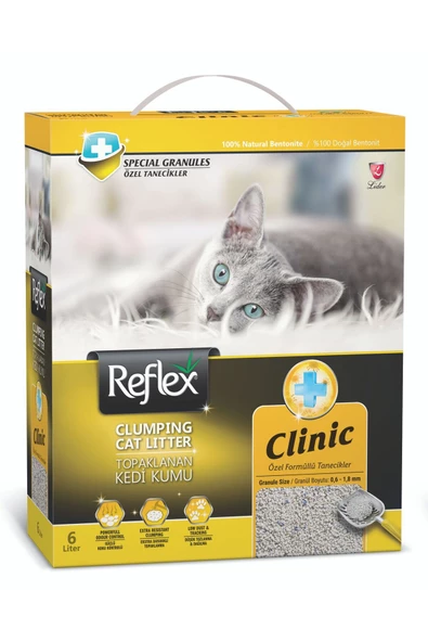 Reflex Kedi Kumu Klinik Sarı 6 Lt