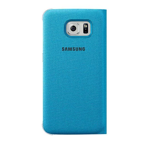 Galaxy S6 ile Uyumlu S View Cover (Tekstil) Mavi EF-CG920BLEGWW - 2