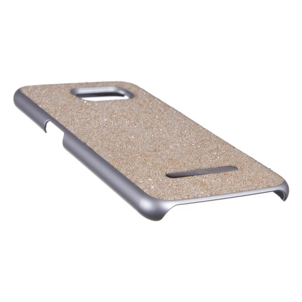 Galaxy S6 ile Uyumlu Zirkon Arka Kapak Gold - 3