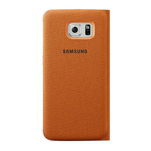 Galaxy S6 ile Uyumlu S View Cover (Tekstil) Turuncu EF-CG920BOEGWW - 2