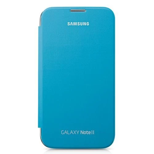 Galaxy Note 2 N7100 ile Uyumlu Flip Cover Kılıf Mavi EFC-1J9FBEGSTD (Out)