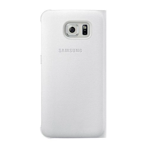 Galaxy S6 ile Uyumlu Flip Wallet (Deri Görünümlü) Beyaz EF-WG920PWEGWW - 2