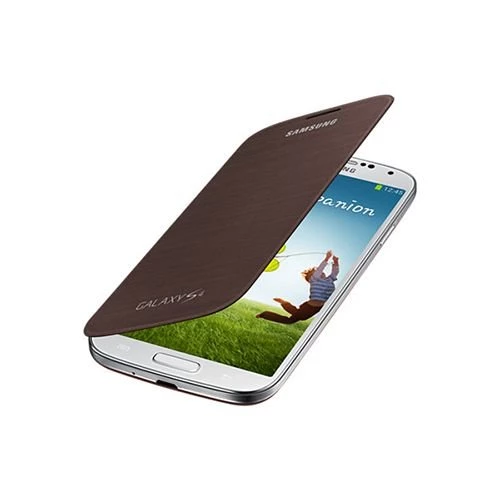 Galaxy S4 ile Uyumlu Flip Cover Kılıf Kahverengi EF-FI950BAEGWW