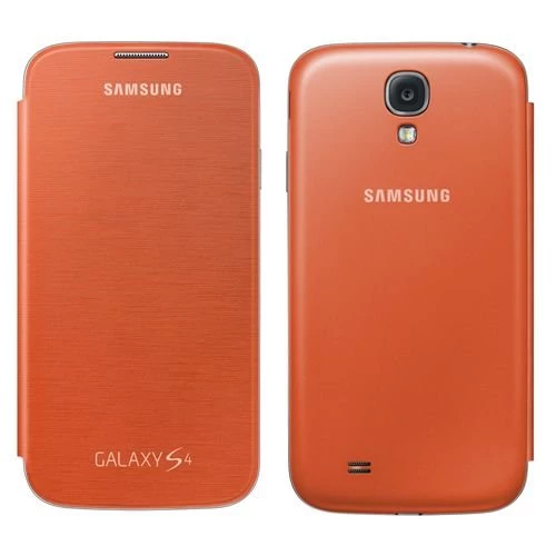 Galaxy S4 ile Uyumlu Flip Cover Kılıf Turuncu EF-FI950BOEGWW (Out)