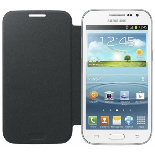 Galaxy Win i8552 ile Uyumlu Flip Cover Kılıf Siyah EF-FI855BSEGWW (Out)