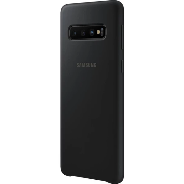 Galaxy S10 ile Uyumlu Kılıf Silicone Cover Siyah EF-PG973TBEGWW