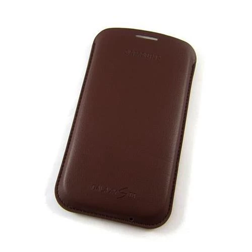 Galaxy S3 ile Uyumlu Pouch Kılıf Koyu Kahverengi EFC-1G6LCECSTD (Out) - 2
