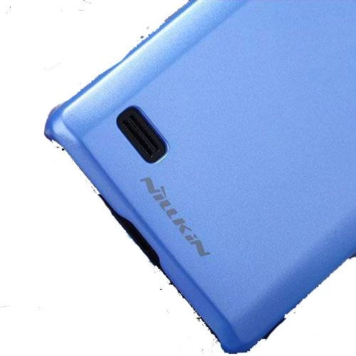 Nillkin Optimus L9 ile Uyumlu Parlak Sert Kauçuk Kılıf Mavi - 2