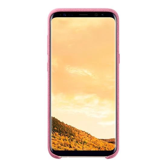 Galaxy S8 Plus ile Uyumlu Alcantara Cover Pembe EF-XG955APEGWW - 3