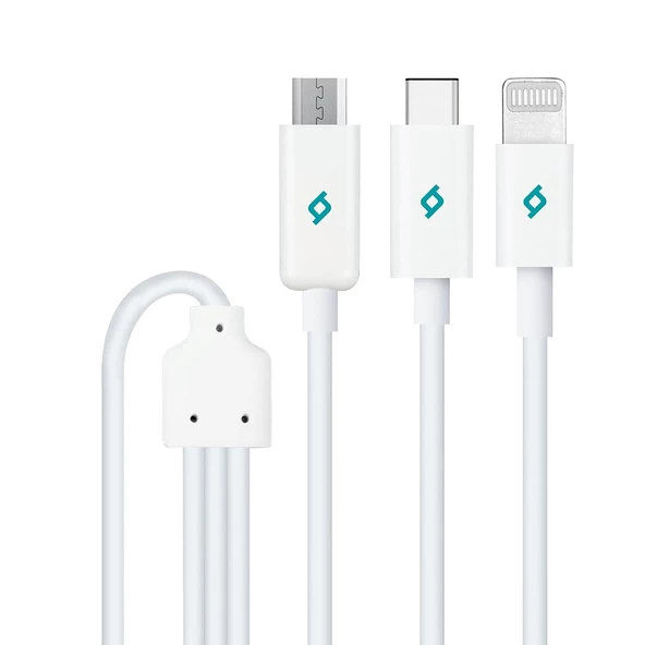 Ttec Trio Şarj Kablosu Micro USB Ligthining Type-C 2DK7521B