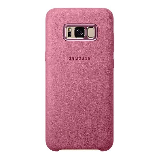 Galaxy S8 Plus ile Uyumlu Alcantara Cover Pembe EF-XG955APEGWW