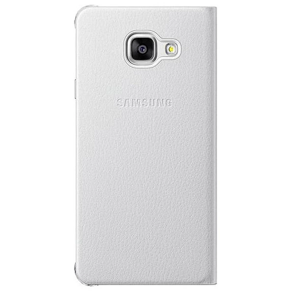 Galaxy A3 (2016) ile Uyumlu Kılıf Flip Cover Beyaz - 2