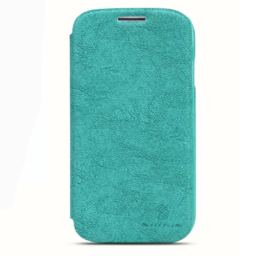 Nillkin i9500 Galaxy S4 ile Uyumlu Nillkin Ağaç Dokulu Kapaklı Kılıf Yeşil - 2