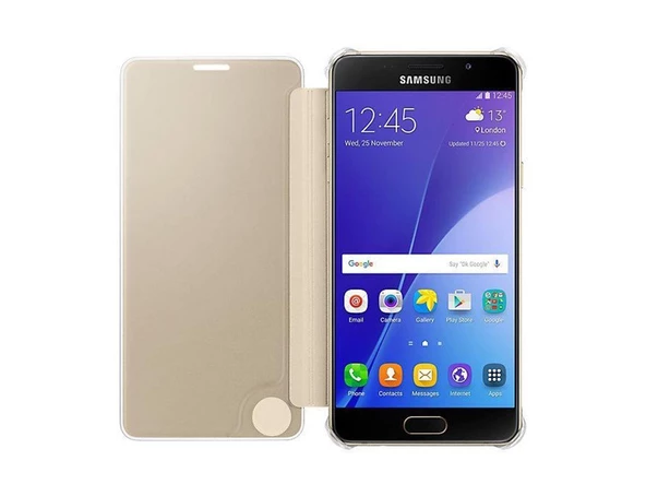 Galaxy A5 (2016) A510F ile Uyumlu Clear View Cover Altın EF-ZA510CFEGWW - 4