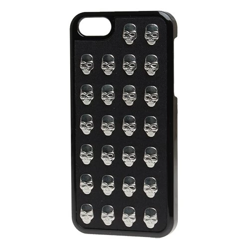 Benjamins iPhone SE/5S/5 ile Uyumlu Kılıf Gümüş Kuru Kafalı Model 8 - 1