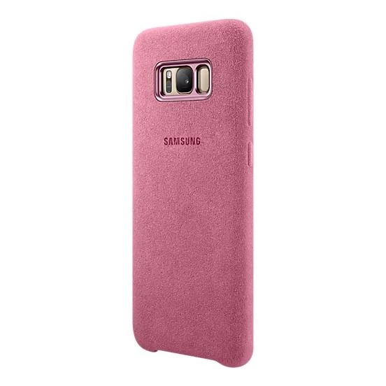 Galaxy S8 Plus ile Uyumlu Alcantara Cover Pembe EF-XG955APEGWW - 2